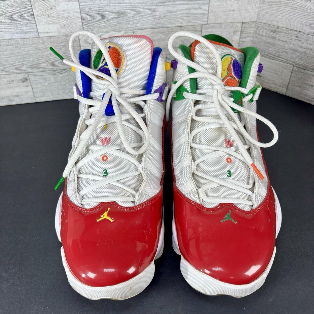 Nike Air Jordan 6 Rings CW7003-100 MultiColor Sneakers Size 13 2019 - Picture 13 of 16